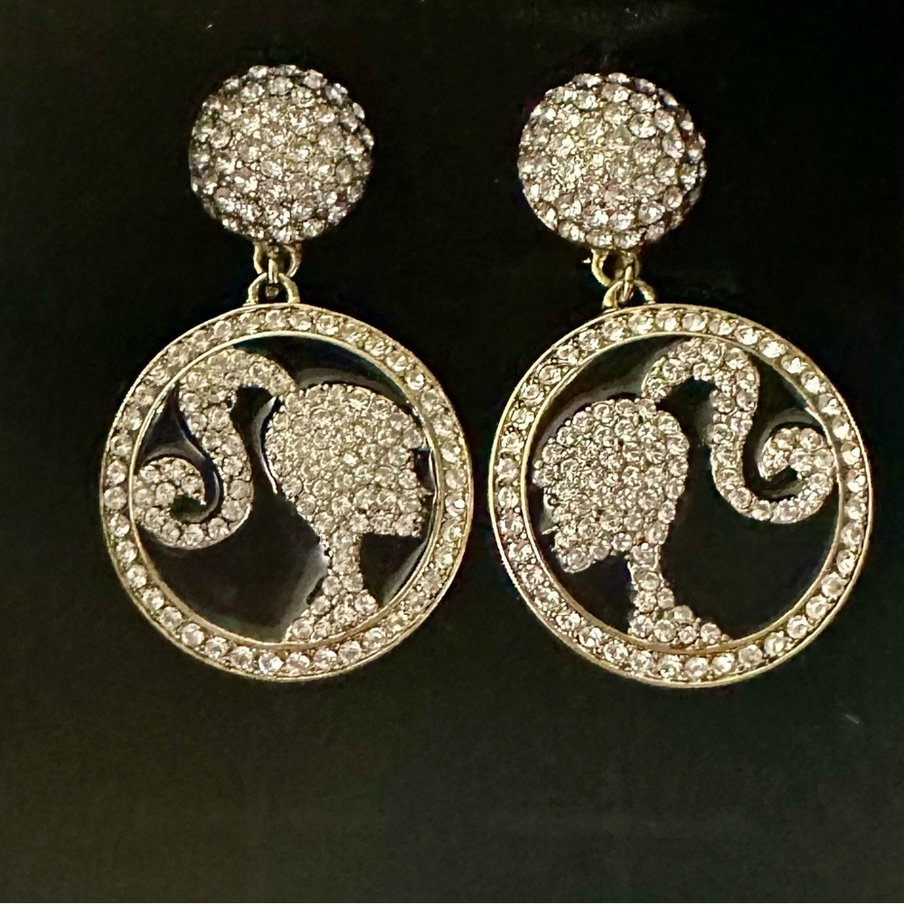 Barbie x Heidi Daus Jewelry Collection Barbie Logo Crystal Drop Earrings